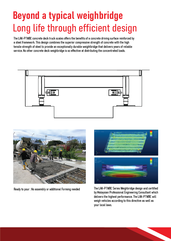 Products LAK Pit Type Concrete Deck Weighbridge LAK Weighing